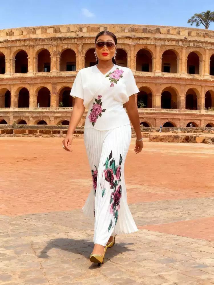 women elegant floral printed skirt set women elegant floral printed skirt set